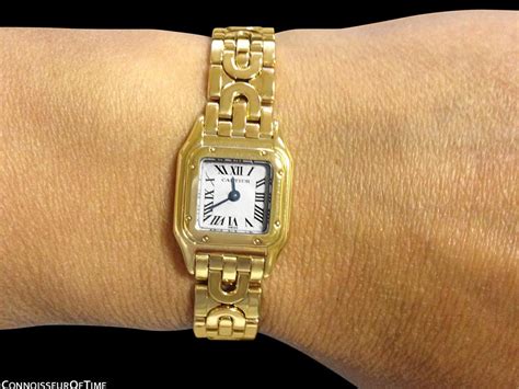 cartier panthere mini on wrist|cartier ladies panthere 18k gold.